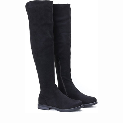 Czarne kozaki Roma - Obuwie 