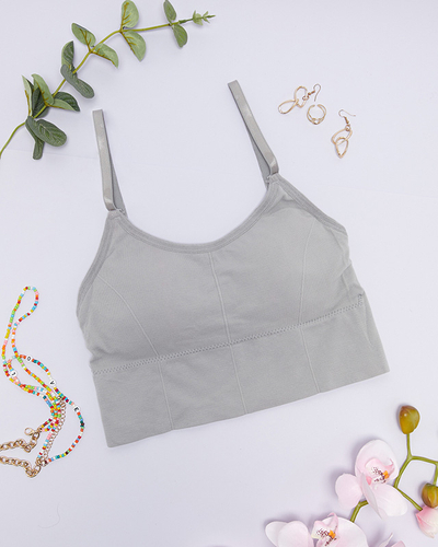 Svetlošedá dámska športová podprsenka - Spodná bielizeň