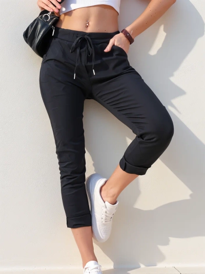 Royalfashion Dámske zúžené nohavice z viskózy