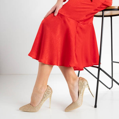 Zlaté bodce s trblietkami Florianna - Obuv