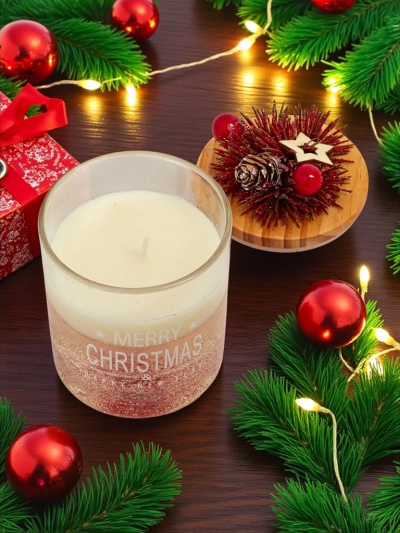 Božična dišeča sveča Merry Christmas Happy New Year