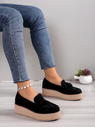 Royalfashion Dámske mokasíny na klinovom podpätku Ogalda