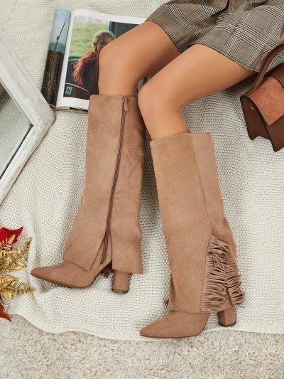 Ženski eko semiš škornji z zgornjim delom Rimolea