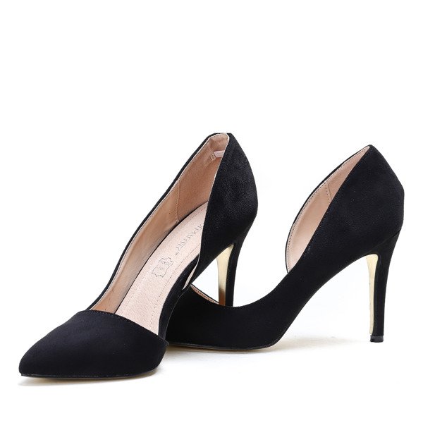 Czarne czółenka na szpilce Emiro - Obuwie