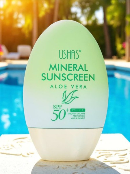 USHAS Silne hydratačný opaľovací krém s aloe SPF 50