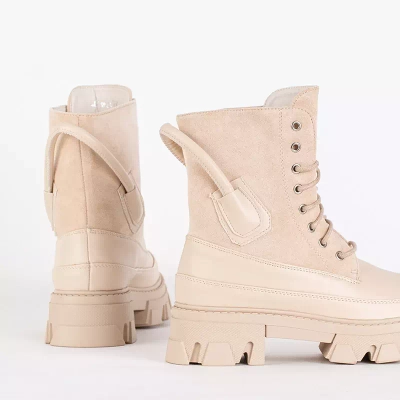 OUTLET Zateplené dámske béžové tašky Emilla - Obuv