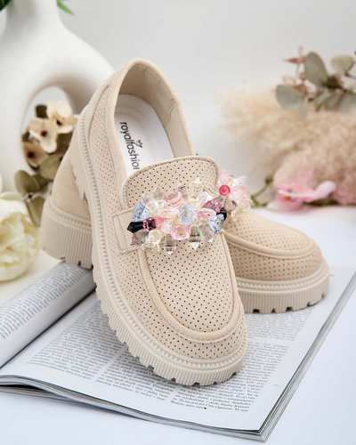 Royalfashion Dámske mokasíny s farebnými korálkami Karonia