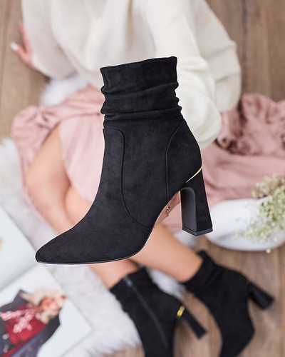 Royalfashion Čierne dámske čižmy Aharha