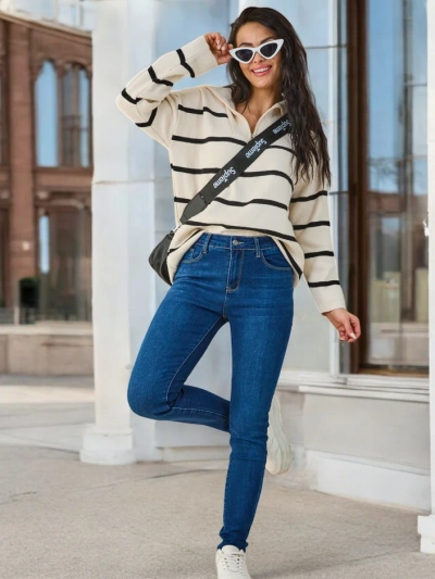 Royalfashion Dámske bavlnené skinny džínsy