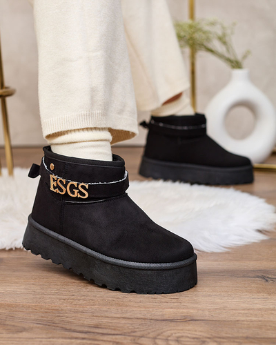 Royalfashion Ružové dámske snehové topánky a'la s ozdobou Esgala