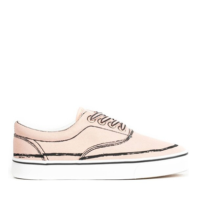 Ružové tenisky Nevas Black Trim - Obuv