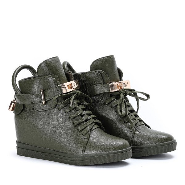 Zelené tenisky s vnútorným klinom Sinnea - Obuv