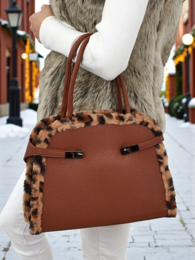 Majhna ženska torbica iz eko usnja s panterjevim vzorcem Panthory