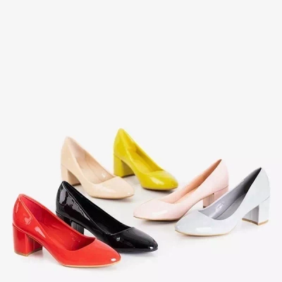 OUTLET Dámske béžové lodičky na post - obuv Sofronia