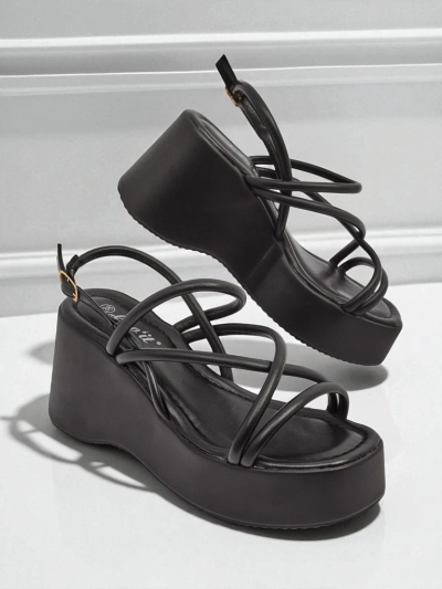 Royalfashion Ženski sandali s polno peto Skyline Straps