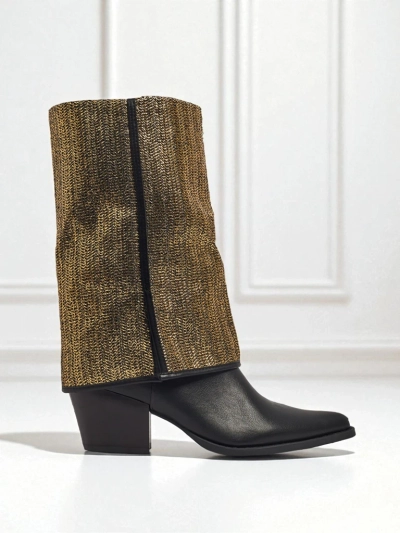 Ženski gležnarji iz eko usnja s peto in okrasnim zgornjim delom Virelia