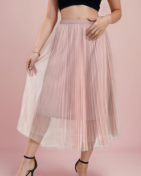 Royalfashion Dámska dvojvrstvová midi sukňa