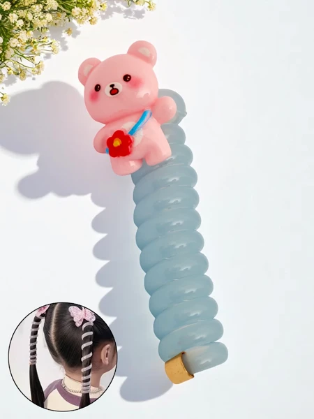 Royalfashion Gumička do vlasov pružinová s medvedíkom Teddy Twist