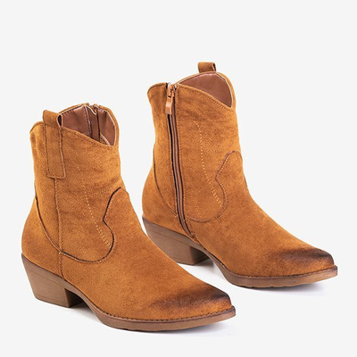 Hnedé kovbojské topánky a'la Sahara - Obuv