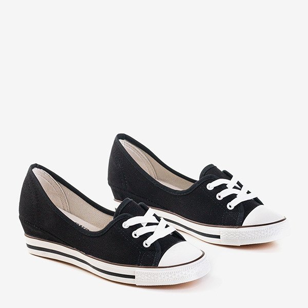 Černé boty a'la tenisky na klínku Anplus - Footwear 1