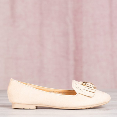 Béžové mokasíny s okrajmi béžovej farby Taussima - Obuv