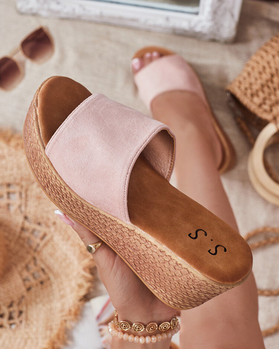 Royalfashion Dámske šľapky na platforme a kotvičke Albavia