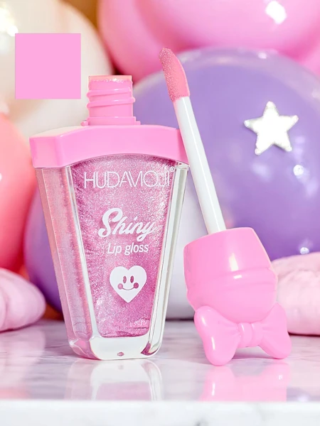 Lesk na pery s trblietkami farba Ružová