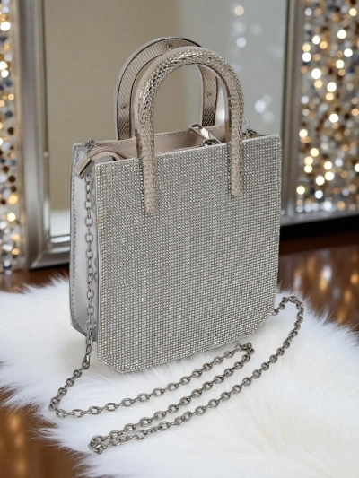 Royalfashion Ženska torbica s cirkoni in ročaji v obliki kače Snake Glam