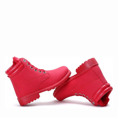 Ocieplane trapery w kolorze czerwonym Bethany - Obuwie