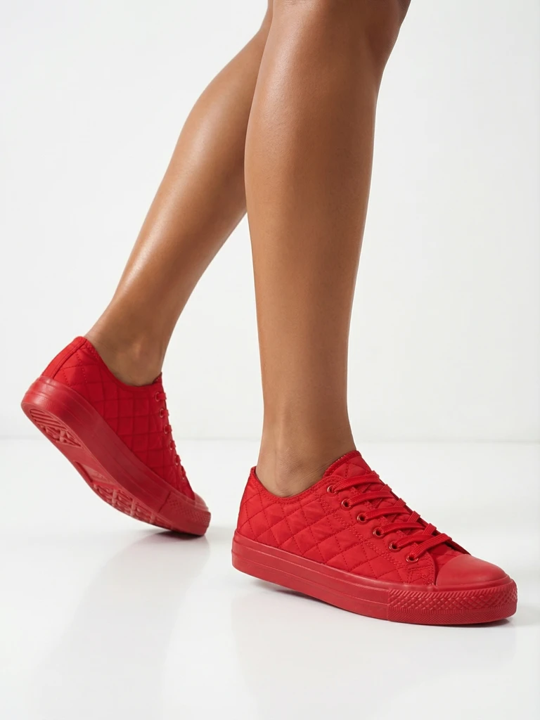 Ženski športni copati Stella rdeči tkaninski športni za poletje