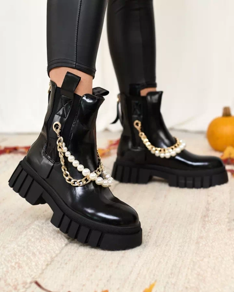 Royalfashion Čierne dámske čižmy Zifosca