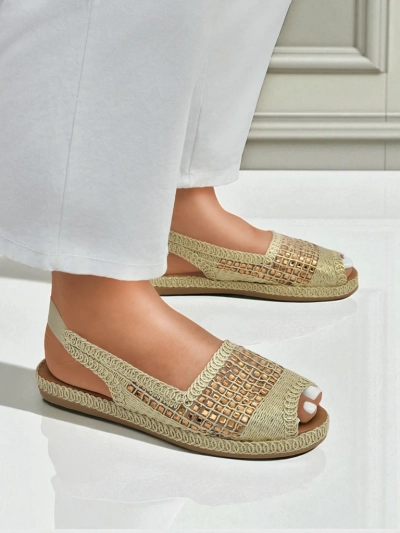 Dámske espadrilky na sandále s kamienkami Belle Sparkle
