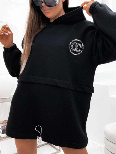 Royalfashion Dámske bavlnené mini šaty vo farbe mikiny