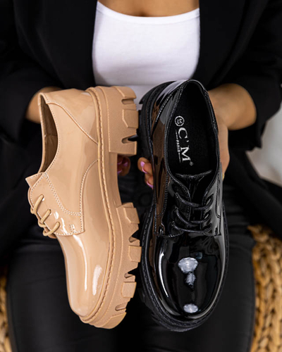 Dámske čierne lakované topánky Binotsi - Obuv