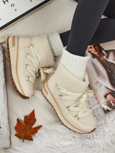 Ženski škornji a'la za sneg s krznom Verruna