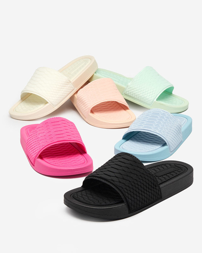 OUTLET Dámske biele papuče s razbou Galite - Obuv