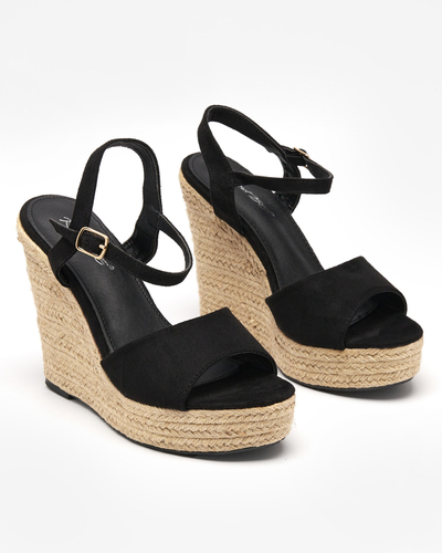 Dámske sandále na vysokom opätku v čiernej farbe Kentui - Obuv