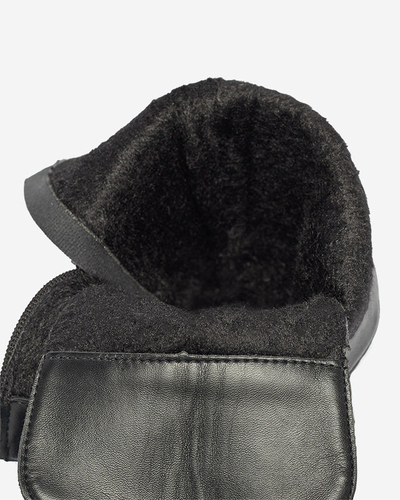 Čierne nízke čižmy s prešívaným zvrškom Tepano - Obuv