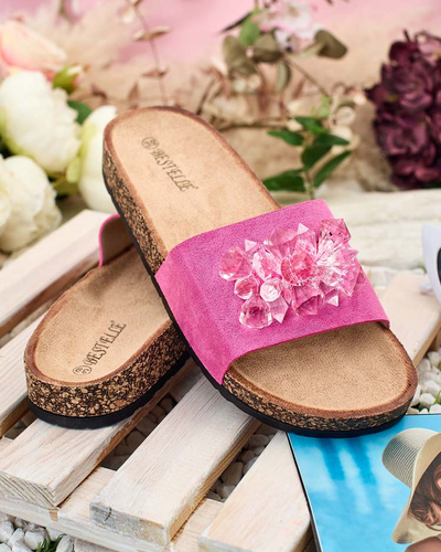 Royalfashion Dámske žabky Villo s kamienkami