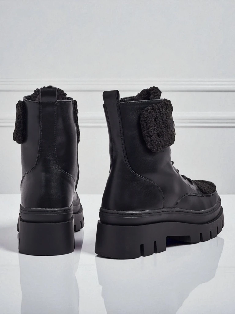 Ženski delavski škornji s krznom Safil