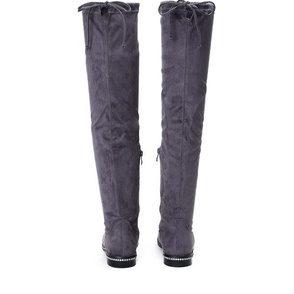 Szare kozaki Best Of Me - Obuwie