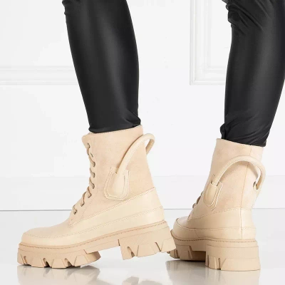 OUTLET Zateplené dámske béžové tašky Emilla - Obuv