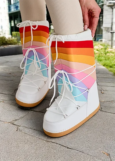 Dámska snehuliena obuv Royalfashion v štýle topánok. Tencce