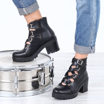 Czarne botki Debbie - Obuwie