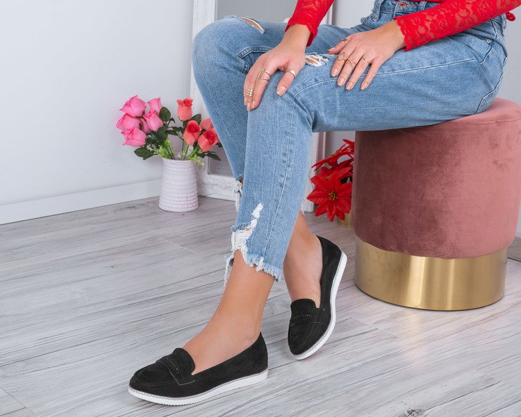 Czarne mokasyny Yen- Obuwie