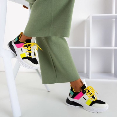 Černé sportovní tenisky s barevnými vložkami Ida - Obuv 1