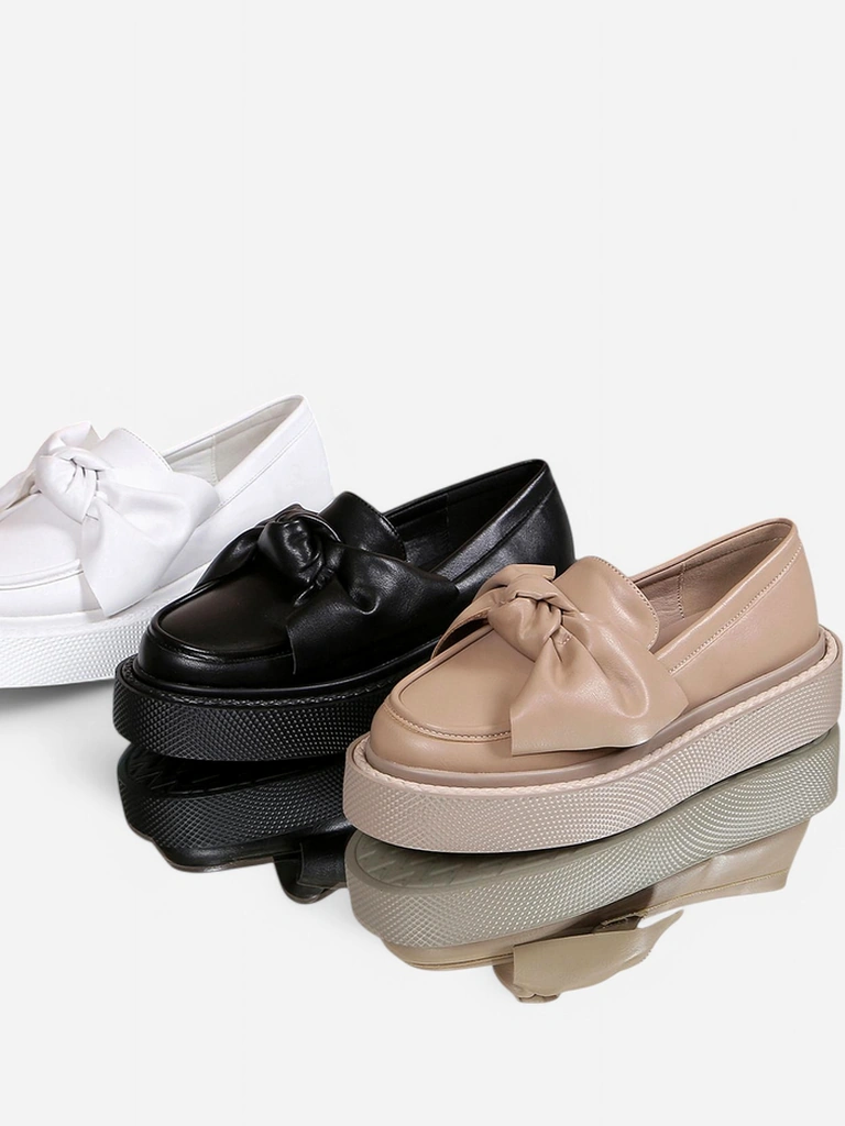 Royalfashion Elegantné dámske mokasíny s mašľou Ortto