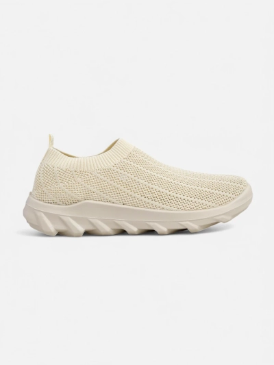 Ženski slip-on čevlji Arete Bež, zračne superge iz tkanine