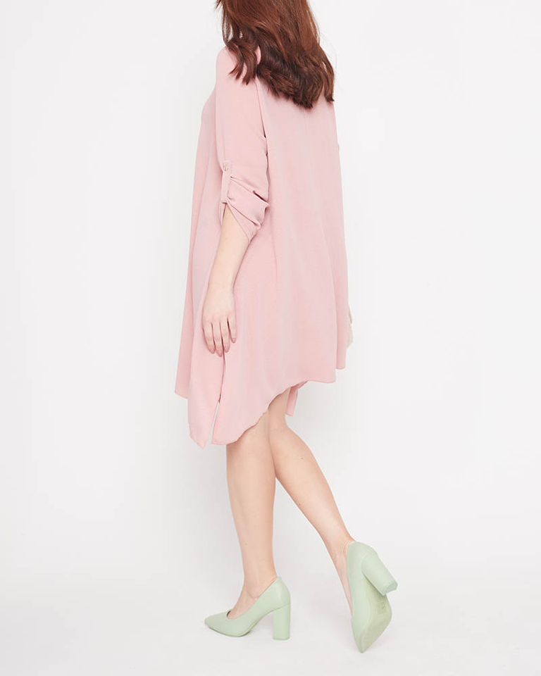 Svetloružové dámske minišaty Oblečenie