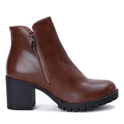 Hnědé boty na sloupku Joanne - Obuv